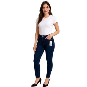 Loueera‎ Dark Wash Stretch Skinny Jeans Size 0 Mid Rise